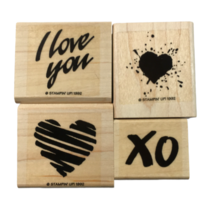 Stampin Up Rubber Stamp Set I Love You Mini Heart Sayings Hugs Kisses Valentine - £8.59 GBP