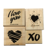 Stampin Up Rubber Stamp Set I Love You Mini Heart Sayings Hugs Kisses Va... - £8.82 GBP