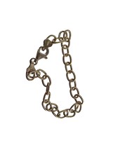 Vintage Italy SU 925 Sterling Gold Plated Chain Bracelet 7&quot; Delicate - £22.44 GBP