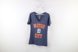 Nike Womens S Old English D Motor City Detroit Tigers Baseball V-Neck T-Shirt - £19.61 GBP