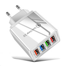Quick Charging Wall Adapter USB 4 Ports 3.0 for Smartphone Fast Charger - £5.69 GBP