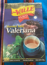 Del Valle Premium Tea Valeriana Relajante Peruvian Tea 100 bags Sealed box Peru - £14.14 GBP