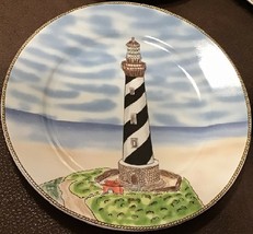 Collectible Royal Norfolk Lighthouse Scenery 7.5&quot; Salad Plate - $18.95
