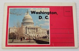 Vintage Washington DC Travel Fold-Out Souvenir Post Card - £4.68 GBP