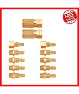 Durable 1/4 Inch NPT Air Tool Quick Connect Fittings - 12-Piece Brass Kit - $495.41 MXN