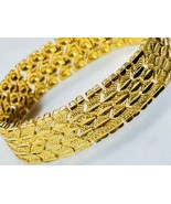 Vintage Gold Tone Wide Unisex Bracelet  8” - $735.01 MXN