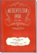 1954 Lyric Theater, Metropolitan Opera, Baltimore, Md - £11.85 GBP