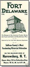 Narrowsburg, New YORK/NY, Fort Delaware Brochure/Map - £7.90 GBP