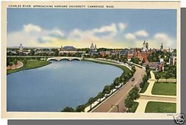 Nice CAMBRIDGE, MASS/MA POSTCARD, Harvard/Charles River - £3.52 GBP