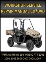 Yamaha Rhino 660 YXR660 ATV Service Repair Manual 2003 2004 2005 2006 2007 2008  - $20.59