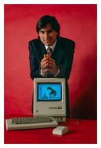 Steve Jobs Posing With Macintosh Apple Computer 1984 4X6 Photo - £8.36 GBP
