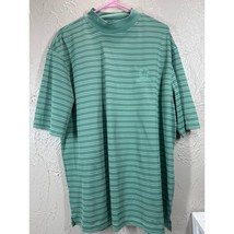 Oxford Golf Polo Mens Mock Green Short Sleeve Golf Outdoor Dominican Rep... - $24.95