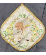 Vintage Holly Hobbie Quilted Pot Holder Yellow Never Used American Greet... - £8.93 GBP