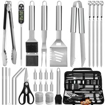 29 Pcs Bbq Grill Accessories Stainless Steel Bbq Tools Grilling Tools Set With S - £52.92 GBP