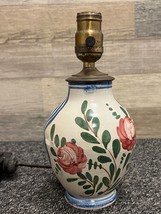 Italian Art Pottery Colorful Glaze Lamp Signed &quot;ITALY&quot; ~ Vintage MCM! - £98.33 GBP