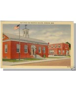 WAREHAM, MASS/MA POSTCARD, Post Office/Makepeace Buildg - $84.28 MXN