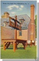 WILLIAMSBURG, VIRGINIA/VA POSTCARD, Stocks/Public Gaol - $4.50