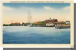 WOODS HOLE, MASS/MA POSTCARD, Oceanographic, Cape Cod - $4.00