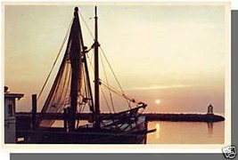 Nice CAPE COD, MASS/MA POSTCARD, Fishing Fleet At Dusk - £3.13 GBP