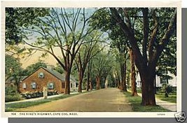 YARMOUTHPORT, MASS/MA POSTCARD, King&#39;s Highway,Cape Cod - £2.74 GBP