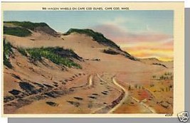 Nice Cape Cod, MASS/MA Postcard, Wagon Wheels On Dunes - £2.99 GBP