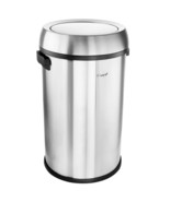 Elama Large 17 Gallon Swing Lid Stainless Steel Cylindrical Trash Bin - €99,14 EUR