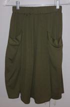 HONEY &amp; LACE LADIES GREEN POLY/SPANDEX KNIT SKIRT W/POCKETS-XS-WORN 1-CUTE - $11.29