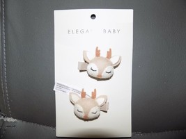 ELEGANT BABY REINDEER HAIR CLIPS NEW - £14.35 GBP