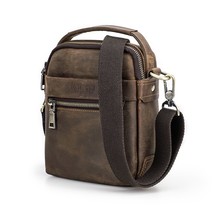 Men Small Messenger Bag Genuine Leather Crossbody Bag Male Travel Tote Handbag C - £79.18 GBP