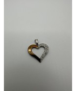 Vintage Sterling Silver Heart Pendant Made in Turkey 2.5cm NB1 - $25.25