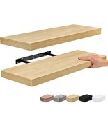 24 X 9-Inch Wall-Mounted Floating Shelves Made Of Maple Wood, And Living... - $48.99