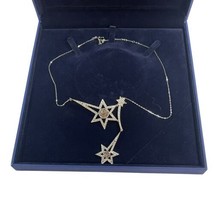 Brilliant Swarovski Crystal Shooting Star Fizzle Lavalier Necklace In Box RARE - $308.54