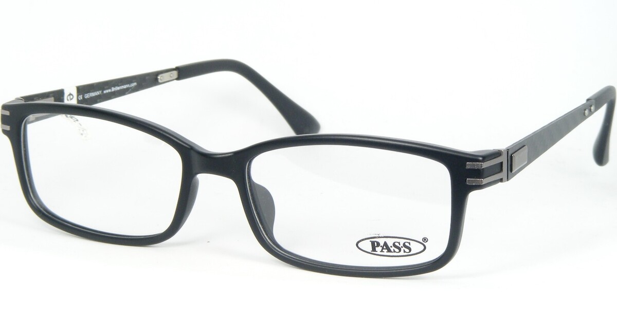 Nouveau Pass P387 439 Monture De Lunettes Noires Mat 53-18-140mm Allemagne - $95.99