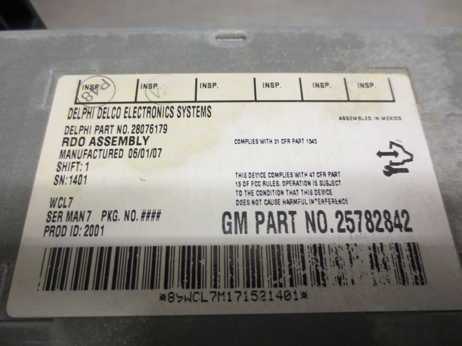 Radio CD MP3 Tuner Receiver For 07-09 GMC Yukon  5.3 25782842 - $103.95