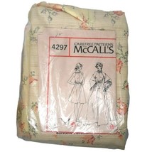 4297 McCALLS Easy Sleeveless Drop Waist DRESS Pattern Sz 12 Cut w Cloth Included - £7.90 GBP