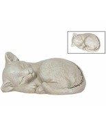 Sleeping Cat Memorial Stone Pet Loss Grave Marker Remembrance Figurine - $24.74
