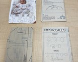 Vintage McCall&#39;s Uncut Pattern #7367 Baby Infant Sleeper Pajamas KG JD - $5.94