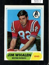 1968 TOPPS #20 JIM WHALEN VGEX PATRIOTS *X50317 - £1.17 GBP