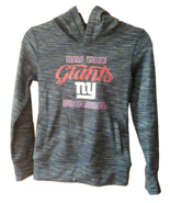 NFL New York Giants Girl&#39;s 10/12 Hooded Blue Black Soft Pullover Sweatsh... - £18.45 GBP