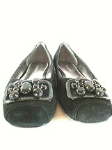 Calvin Klein Black Faux Suede Comfort Flats Slip On Shoes Womens 7.5 M (SW18)pm1 - £19.78 GBP