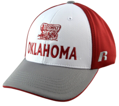 Oklahoma Sooners NCAA Russell Athletic Red &amp; White Team Logo Snapback Hat - £15.12 GBP