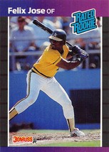 1989 Donruss #38 Felix Jose RC Rookie Card Oakland Athletics ⚾ - £0.70 GBP