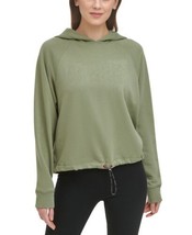 DKNY Womens Graphic Hoodie Color Olive Size Small - £54.22 GBP