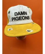 Vtg Damn pigeons Poop snapback Trucker hat Mesh Neon Yellow Made In Hong... - £35.19 GBP