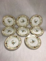 8 pc  Vintage H &amp; C Heinrich Selb Gold Trims Bavaria China Salad plate 7.5 in - £23.26 GBP