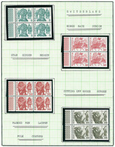 Switzerland Very Fine 4 Blocks X 4 Mnh Stamps On List - £2.71 GBP