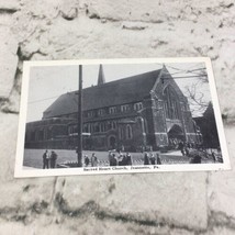Vintage Real Picture Postcard Sacred Heart Church Jeannette Pennsylvania RPPC - £11.60 GBP