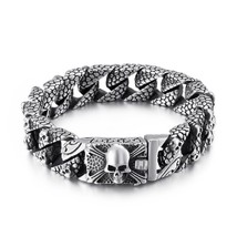 Fongten Gothic Retro Style Mens Bracelets Stainless Steel  Franco Link Curb Chai - £23.18 GBP