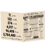 YiKaLus 11th Anniversary Steel Gift Card Romantic Wedding Gift for Him Her - $172.11 MXN