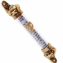 Silver Plated/Red Bronze Plated/Gold Plated Crown Cover 4.6 inch Mezuzah &amp; Scrol - $13.72